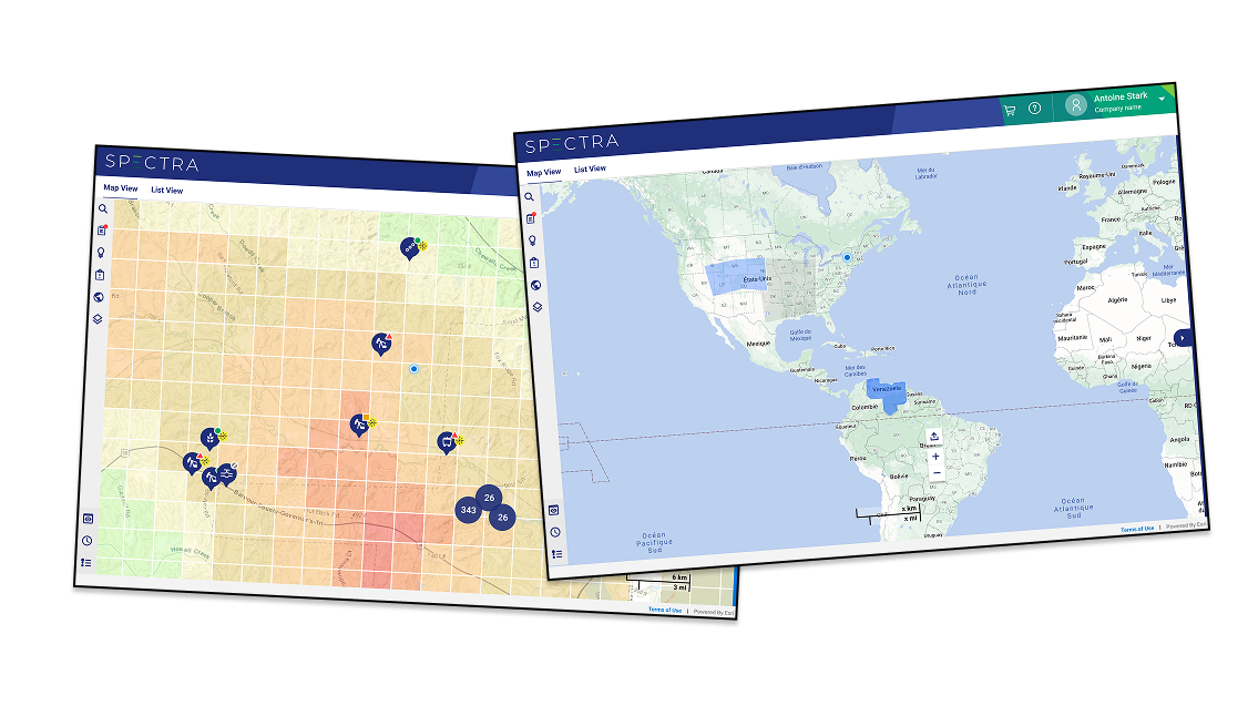 Interface de gestion de fermes industrielles, vue multilingue